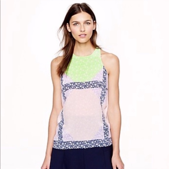 J Crew Ditsy Floral Tank Top D5 - Picture 1 of 7